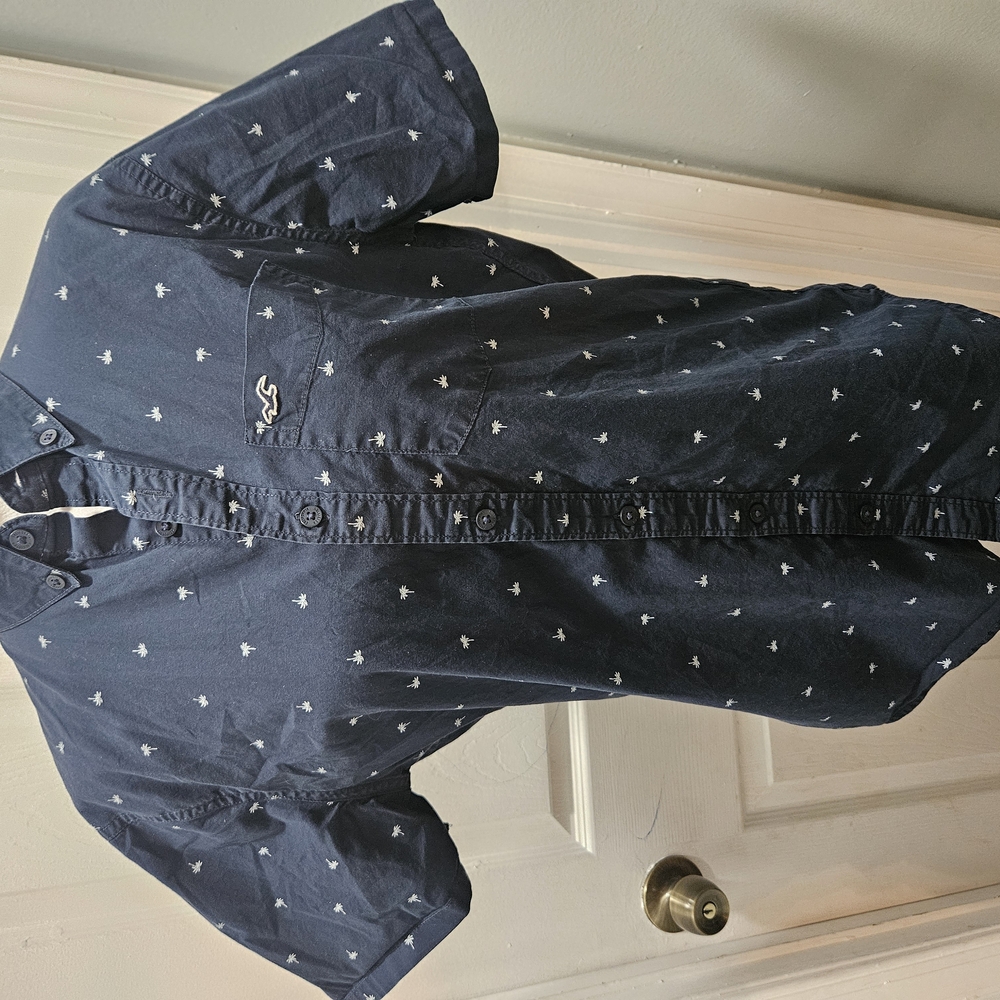 Hollister Navy Blue Men's Polo Shirt